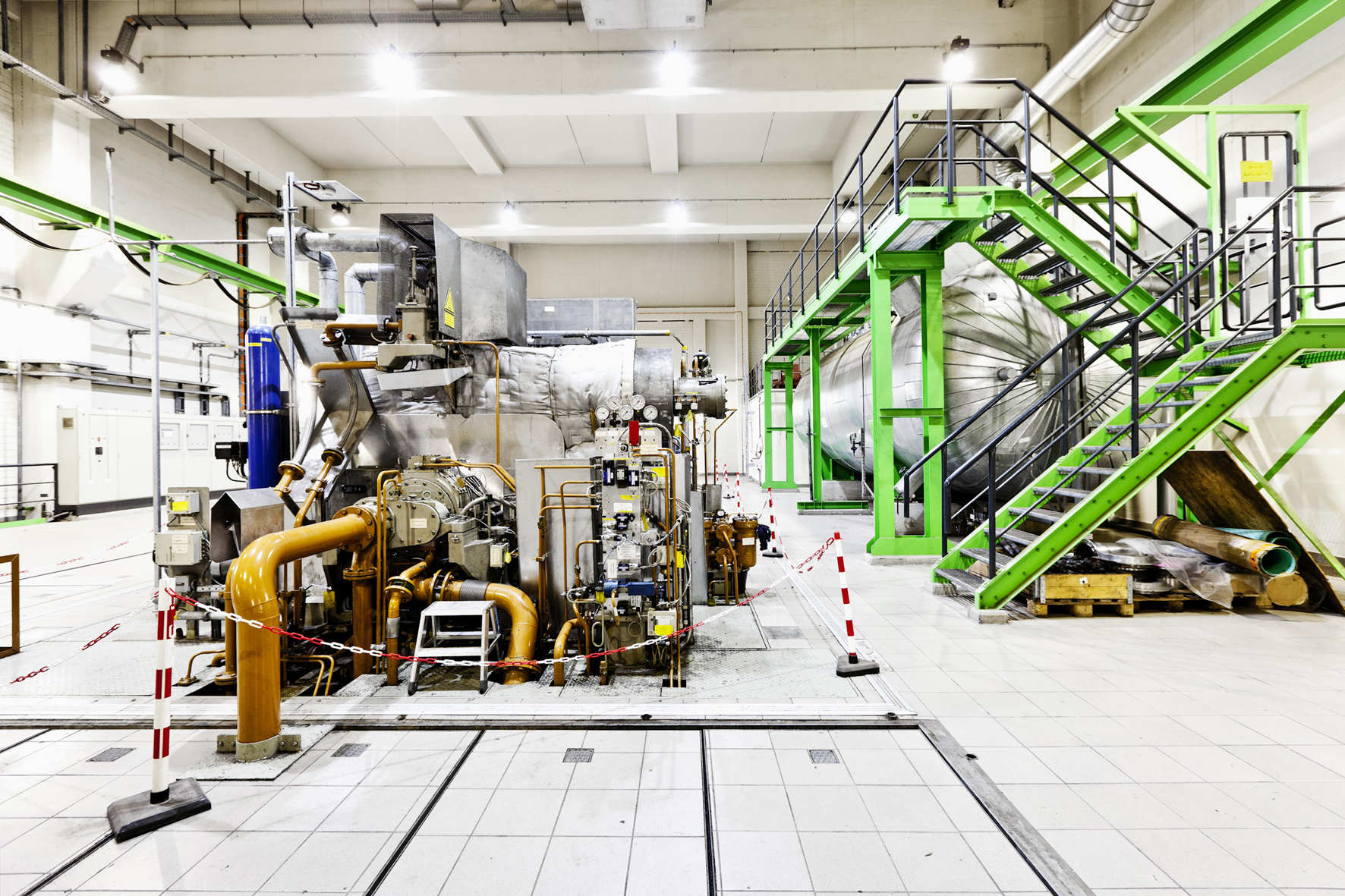 Blick auf eine Turbine