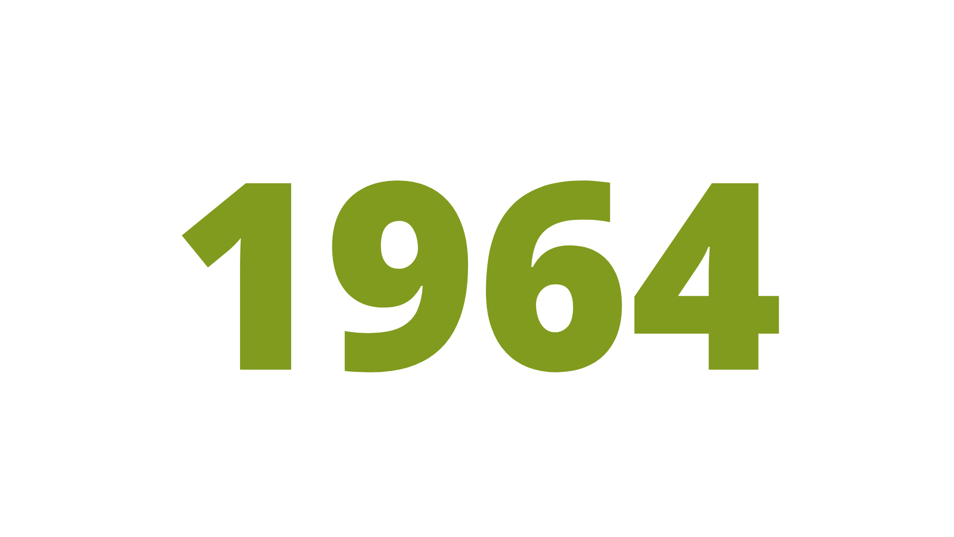 Ausgeschrieben "1964"