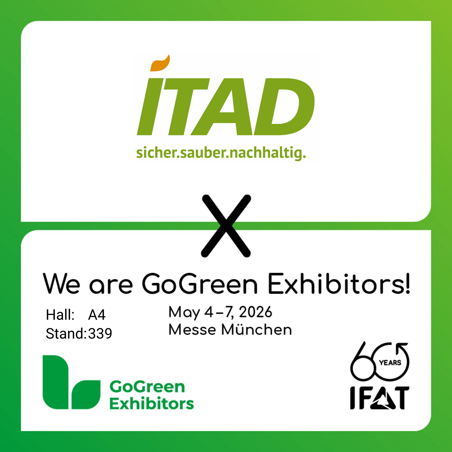 Urkunde der Messe München für die ITAD